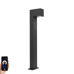 Smart staande buitenlamp antraciet 65 cm IP44 incl. Wifi GU10 - Baleno