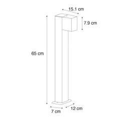 Smart staande buitenlamp antraciet 65 cm IP44 incl. Wifi GU10 - Baleno