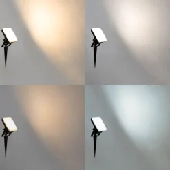 Smart straler zwart 12,8 cm incl. LED IP65 met grondpin - Ruud