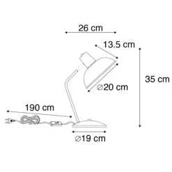 Smart tafellamp groen met brons incl. Wifi P45 - Milou