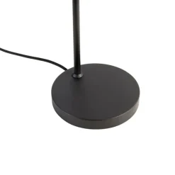 Smart tafellamp zwart met goud en smoke glas incl. Wifi A60 - Zuzanna