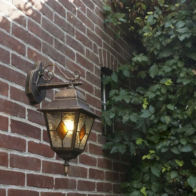 Smart vintage buiten wandlantaarn brons incl. Wifi A60 - Antigua