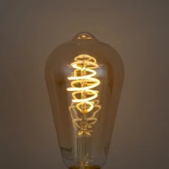 Smart vloerlamp bamboe incl. Wifi ST64 - Yvonne