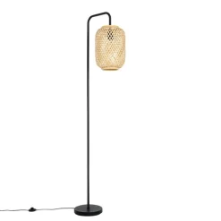 Smart vloerlamp bamboe incl. Wifi ST64 - Yvonne