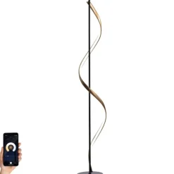 Smart vloerlamp donkergrijs incl. LED dimbaar in kelvin - Marianne