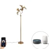 Smart vloerlamp goud 187 cm incl. 2 Wifi G95 - Botanica