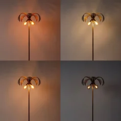 Smart vloerlamp goud 156cm incl. 2 Wifi G95 - Botanica