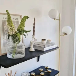 Smart vloerlamp goud met mat glas incl. 2 Wifi P45 - Pallon