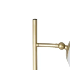 Smart vloerlamp goud met mat glas incl. 2 Wifi P45 - Pallon