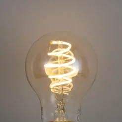 Smart vloerlamp hout met linnen kap naturel 32 cm incl. Wifi A60 - Mels