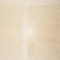 Smart vloerlamp hout met linnen kap naturel 32 cm incl. Wifi A60 - Mels