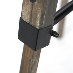 Smart vloerlamp tripod hout met studiospot incl. Wifi B35- Braha