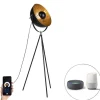 Smart vloerlamp tripod zwart incl. Wifi A60 - Magna 40 Eglip