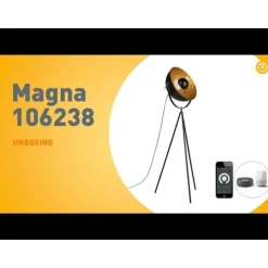 Smart vloerlamp tripod zwart incl. Wifi A60 - Magna 40 Eglip