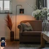 Smart vloerlamp zwart incl. wifi A60 lichtbron - Lofty