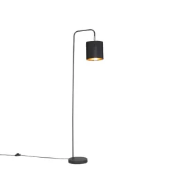 Smart vloerlamp zwart incl. wifi A60 lichtbron - Lofty