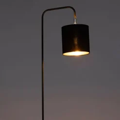 Smart vloerlamp zwart incl. wifi A60 lichtbron - Lofty