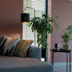 Smart vloerlamp zwart incl. wifi A60 lichtbron - Lofty