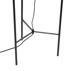 Smart vloerlamp zwart incl. WiFi A60 smoke glas - Bliss