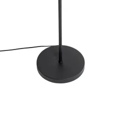 Smart vloerlamp zwart incl. 2 Wifi A60 - Stijn