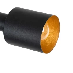 Smart vloerlamp zwart incl. 2 Wifi A60 - Stijn