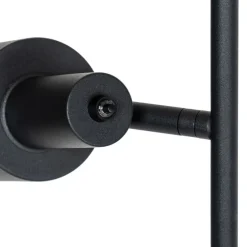 Smart vloerlamp zwart incl. 2 Wifi A60 - Stijn