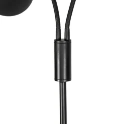 Smart vloerlamp zwart incl. 2 Wifi P45 - Carmen