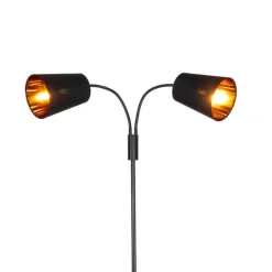 Smart vloerlamp zwart incl. 2 Wifi P45 - Carmen