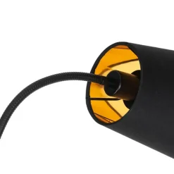 Smart vloerlamp zwart incl. 2 Wifi P45 - Carmen