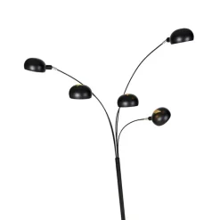 Smart vloerlamp zwart 5-lichts incl. Wifi B35 - Sixties