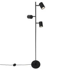 Smart vloerlamp zwart 3-lichts incl. 3 Wifi GU10 50mm - Jeana