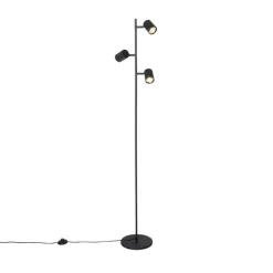 Smart vloerlamp zwart 3-lichts incl. 3 Wifi GU10 50mm - Jeana