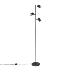 Smart vloerlamp zwart 3-lichts incl. 3 Wifi GU10 50mm - Jeana