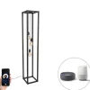 Smart vloerlamp zwart 3-lichts incl. Wifi G95 - Big Cage