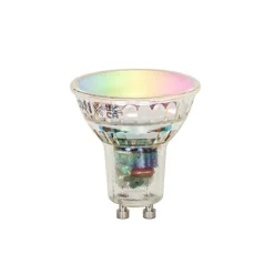 Smart vloerlamp zwart met gouden binnenkant incl. 3 Wifi GU10 - Buell