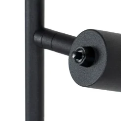 Smart vloerlamp zwart met goud incl. 2 Wifi A60 - Stijn