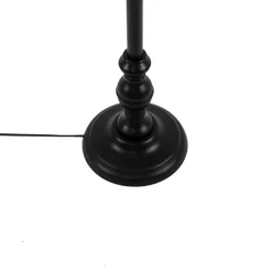 Smart vloerlamp zwart met kap zwart met goud 45 cm incl. Wifi A60 - Classico