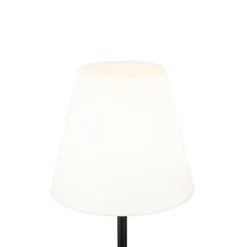 Smart vloerlamp zwart met witte kap 35 cm IP65 incl. LED - Virginia