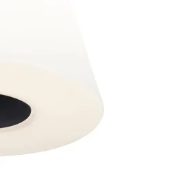 Smart vloerlamp zwart met witte kap 35 cm IP65 incl. LED - Virginia