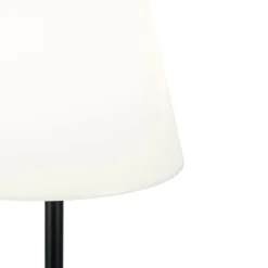 Smart vloerlamp zwart met witte kap 35 cm IP65 incl. LED - Virginia