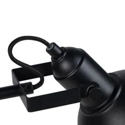 Smart vloerlamp zwart met goud 3-lichts incl. 3 wifi P45- Tommy