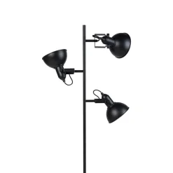 Smart vloerlamp zwart met goud 3-lichts incl. 3 wifi P45- Tommy