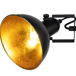 Smart vloerlamp zwart met goud 3-lichts incl. 3 wifi P45- Tommy