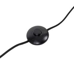 Smart vloerlamp zwart met smoke glas incl. Wifi ST64 - Qara Down