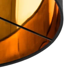 Smart vloerlamp zwart met goud rond incl. Wifi. A60 - VT