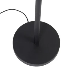 Smart vloerlamp zwart met goud incl. Wifi A60 en E14 - Retro