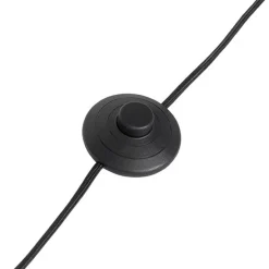 Smart Vloerlamp zwart met goud met smoke glas 3-lichts incl. 3 Wifi P45 - Zuzanna