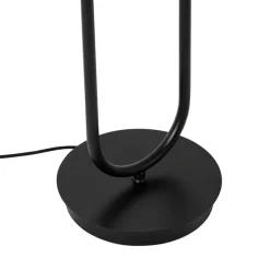 Smart vloerlamp zwart met smoke glas 2-lichts incl. 2 Wifi ST64 - Laura