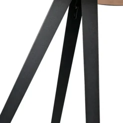 Smart vloerlamp zwart met zwarte kap incl. Wifi A60 - Ilse