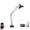 Smart vloerlamp zwart verstelbaar incl. Wifi A60 - Hobby